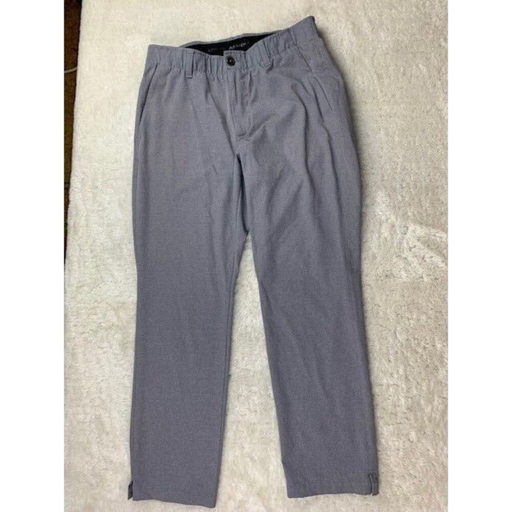 Under Armour Size 32x30 Mens Pants Gray Straight Elastic Waist Band